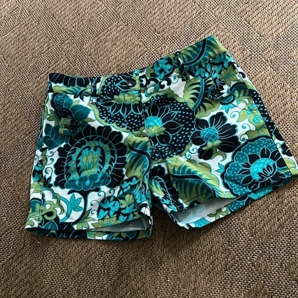 Ann Taylor Wild Groovy Flower Print Shorts Size 2 - Picture 1 of 7